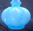 FENTON"40'sMINTSRC~711"BEADED"PERFUME&COLOGNE&POWDER~VANITY"BLUE OVRLY"VTG"GLASS — photo 2