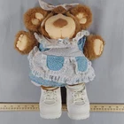 Furskins Persimmon Teddy Bear Plush Full Outfit Coleco 1985 15" Vintage