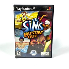 The Sims Bustin' Out PS2 Complete CIB Tested EA Life Simulation Black Label