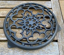 Dessous de Plat Fonte Émaillée COUSANCES Le Creuset Gris France TBE