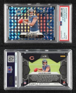2024 Mosaic NFL Debut Reactive Blue Prizm Caleb Williams PSA 10 GEM MT Rookie RC
