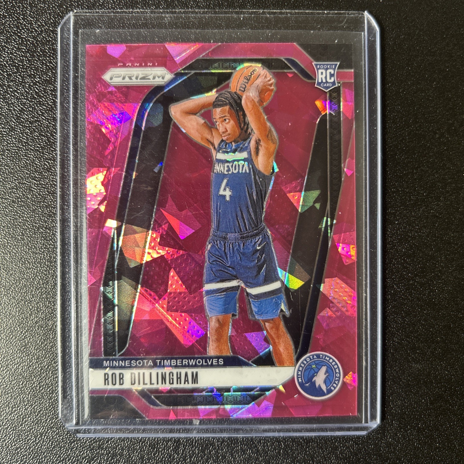 2024-25 Prizm Basketball - Rob Dillingham (RC) Pink Cracked Ice No. 250