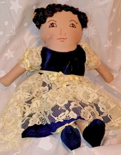 Handmade Christmas  15in  "Joy" Holiday Rag Doll 