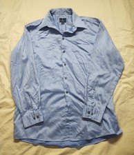 Kenneth Cole Reaction Button Up Shirt Mens Large 16 34/35 Light Blue