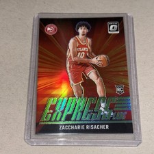 2024-25 Optic - Express Lane Zaccharie Risacher #23 Lime Green Prizm /199 (RC)