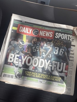 Be-yoody-ful Eagles Beat Patriots Newspaper Daily News