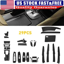FOR Honda Accord 2008-2012 Carbon Fiber Style Interior Cover Decor Trim 29PC