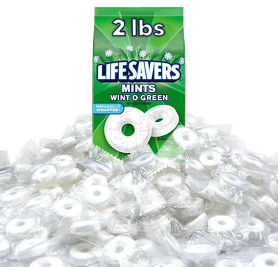 Life Savers Wintogreen, Wintergreen Flavored Mints, Bulk Hard Candy (2 Pounds)