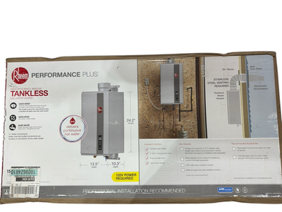 #ad Rheem Performance Plus Indoor Natural Gas Tankless Water Heater ECO160DVLN 3 OB $629.95