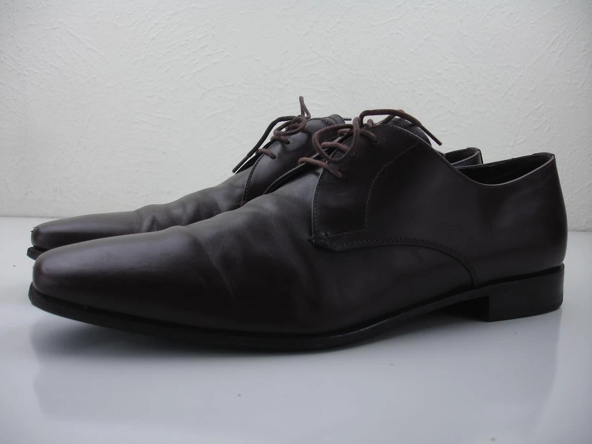 Prada Cap Toe Leather Dress oxfords Men\'s Footwear Shoes Men\'s Italy Sz 11 Prada Square Toe Oxfords - Lucky Vintage main image 3