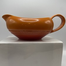 Le Creuset Heritage Gravy Boat Flame 16 Oz red and orange