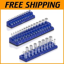 Magnetic Socket Tray Trio - 1/4", 3/8", 1/2" Drive
