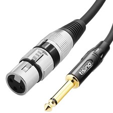 Female XLR to 1/4 6.35mm TS Mono Jack Unbalanced Microphone Cable Mic Cord fo...