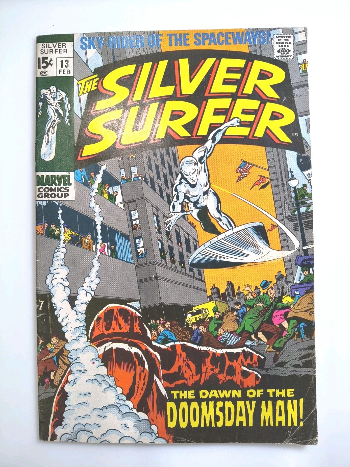 The Silver Surfer #13 Vol1 Mid-High Grade Bronze Age 1st App Doomsday Man Marvel