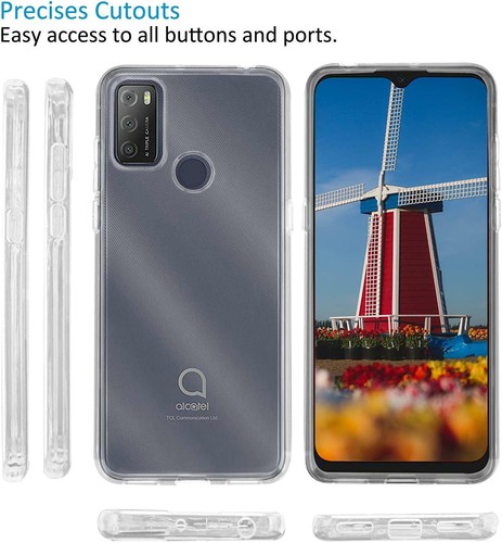 For Alcatel 3L 2021 Case Slim Silicone Shockproof Phone Cover + Screen Protector - Picture 5 of 16