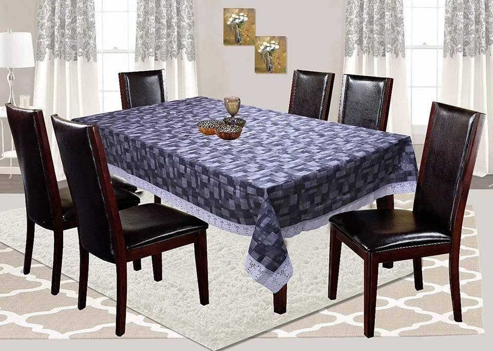 Waterproof Dining Table Cover Tablecloth 6 Seater 60 X 90 Inches Gray US - Image 2 of 4