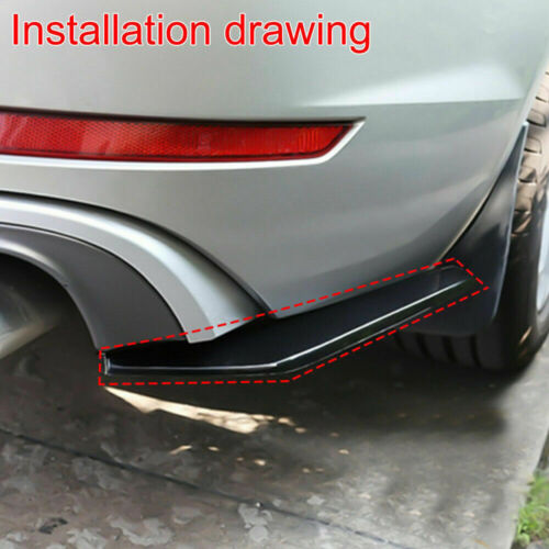 For Dodge Challenger Charger SRT Rear Bumper Diffuser Fin Spoiler Lip Splitter - Picture 7 of 15