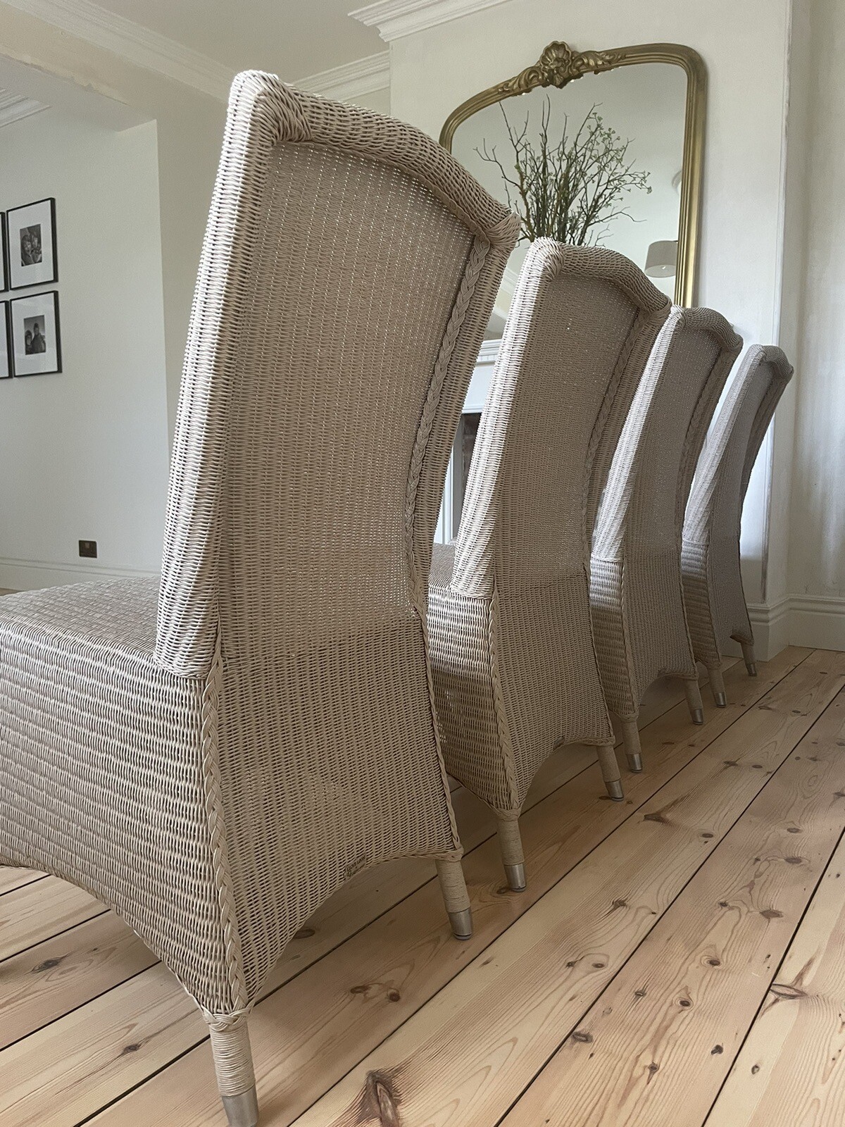 4 Beautiful Neptune Lloyd Loom Beige Natural Geige Dining Chairs CAN DELIVER eBay