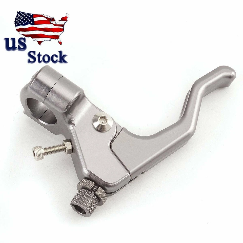 Palanca de embrague CNC 7/8" 22mm Stunt gris para Yamaha Suzuki Honda Kawasaki BMW Foto 2 de 4