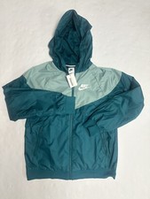nike boy  s fall full zip hooded jacket teal xl