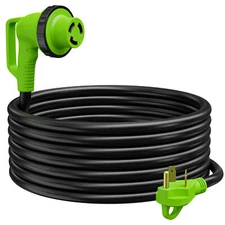 25 FOOT 30AMP 90-Degree Locking Heavy Duty RV Extension Cable Leisure Cords