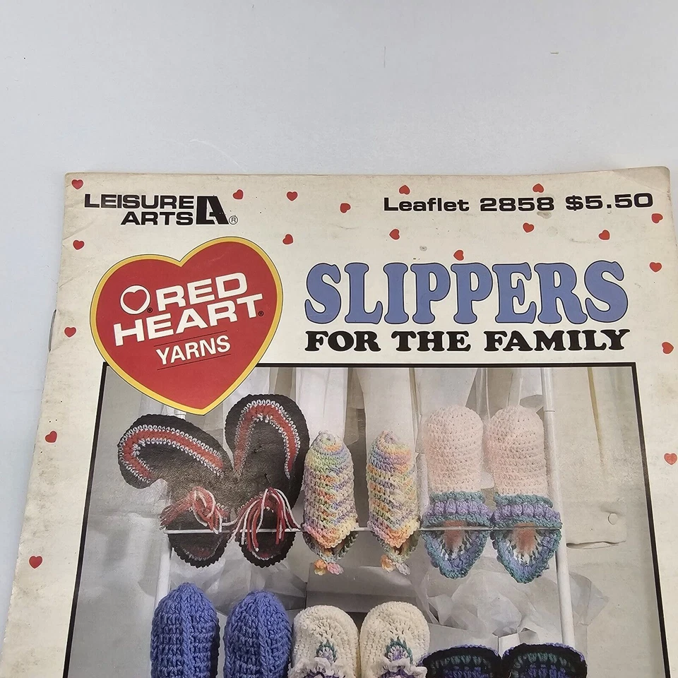 Red Heart Book of Slippers for the Family Crochet Patterns Afghans To Crochet - Image 4 of 4