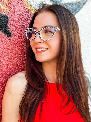 Women Cateye Anti Blue Light UV Blocker Reading Glasses - Clear Lens Reader 