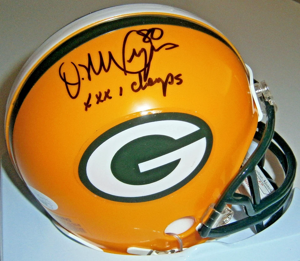 PACKERS Derrick Mayes mini capacete assinado com SB XXXI Champs JSA CERTIFICADO DE AUTENTICIDADE autografado - Imagem 2 de 2
