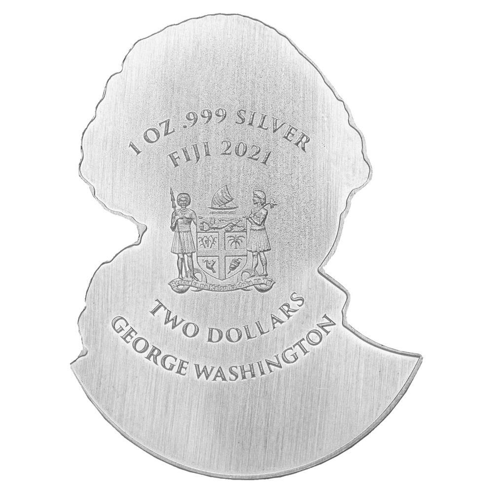 2021 Fiji George Washington Ultra High Relief Shaped 1 oz