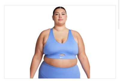 Nike Plus Size Indy Plunge MID support Sports Bra polar 1X