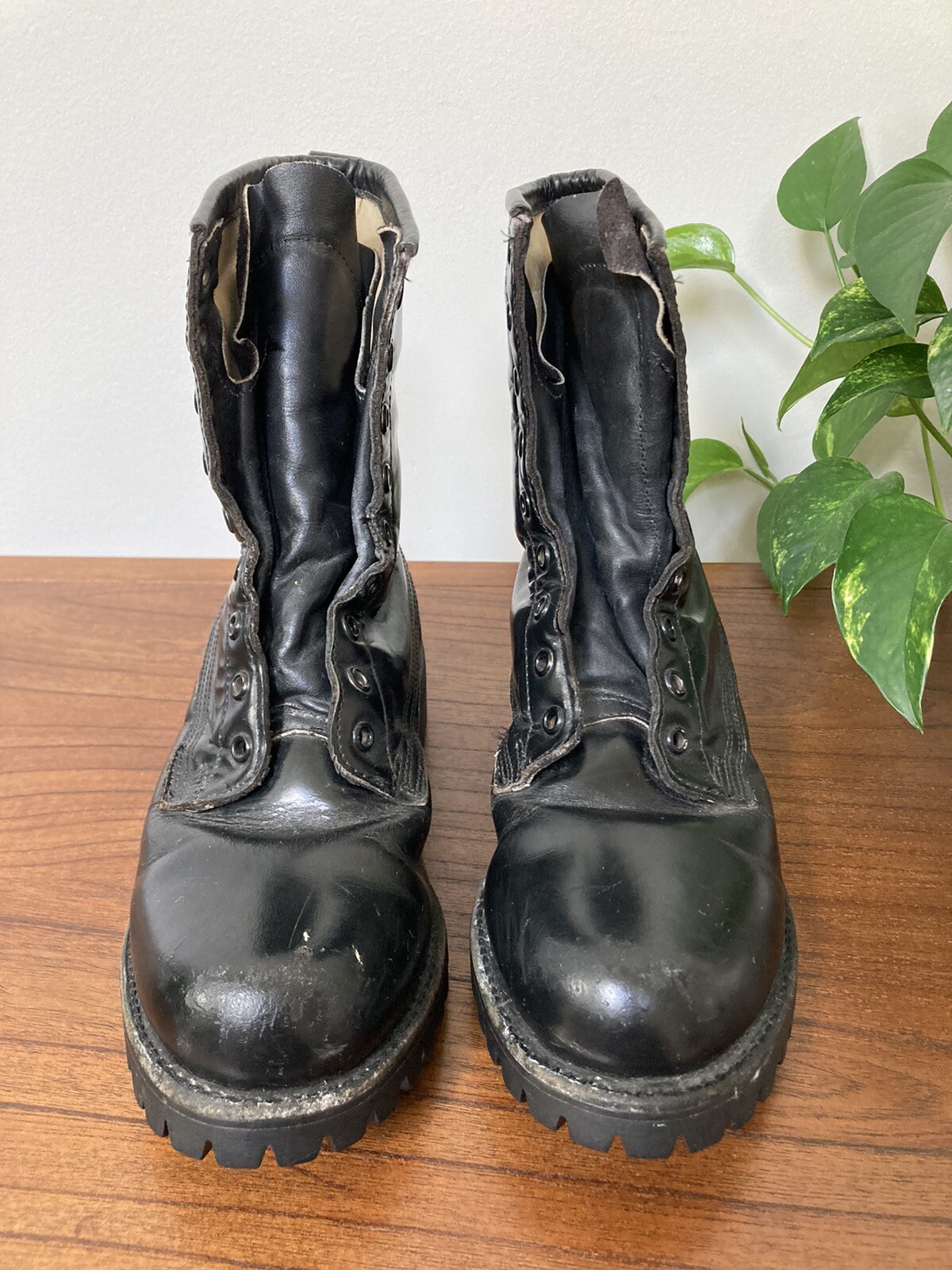 Chippewa Boots Size Womens 6 1/2 B Black Made USA Lace Up Vibram 17759 No Laces