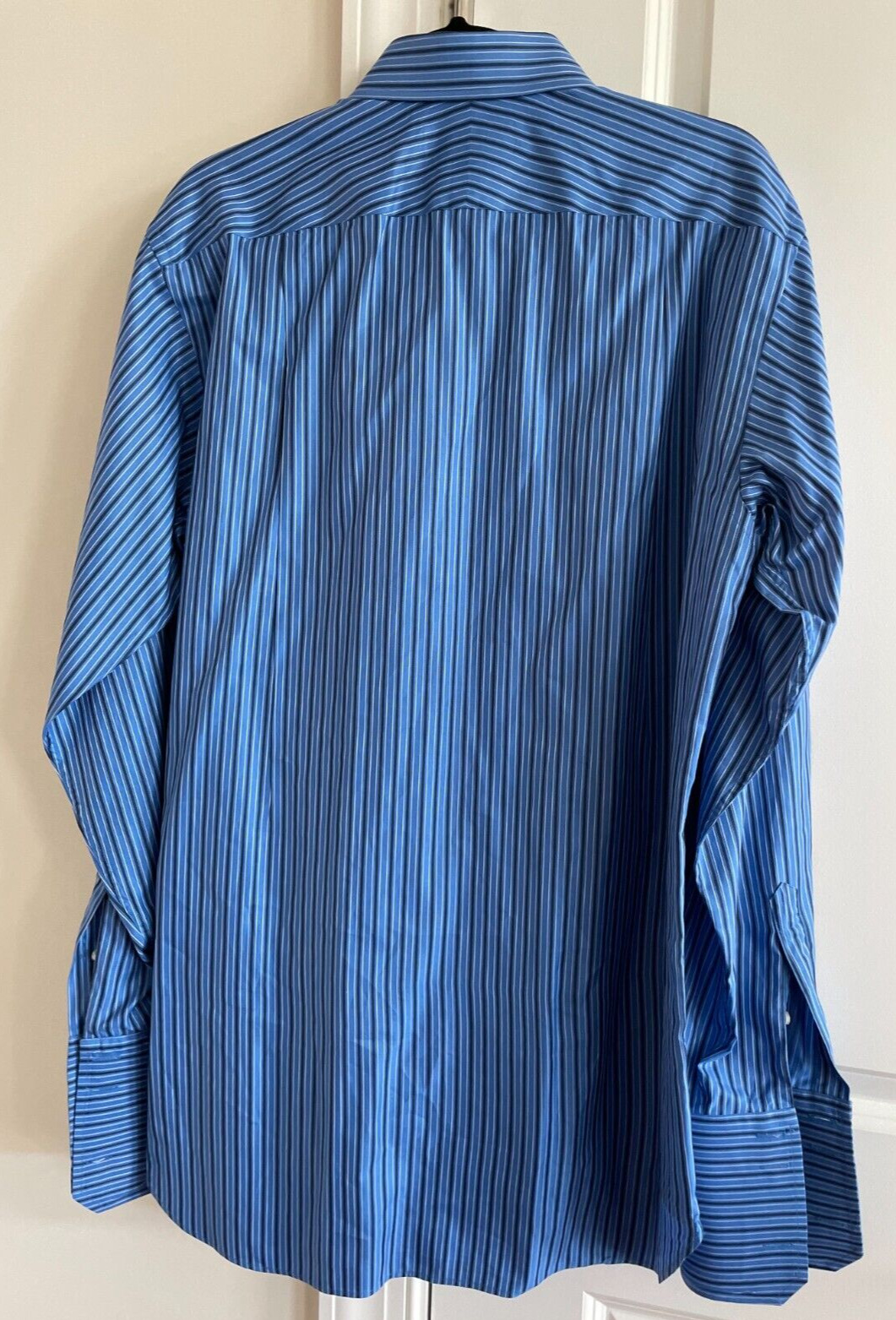 Thomas Pink Designer Button Up Blue Striped Frenc… - image 4