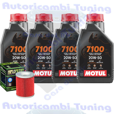 Set Service Öl Motul 7100 20W50 Filter Für Motorrad Morini 1200 Strider� 2006>