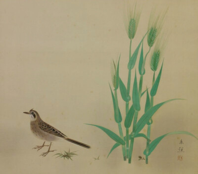 Vintage Japanese Wall Hanging Decor,Wall Decor,Bird Art,Japanese Kakemono Scroll