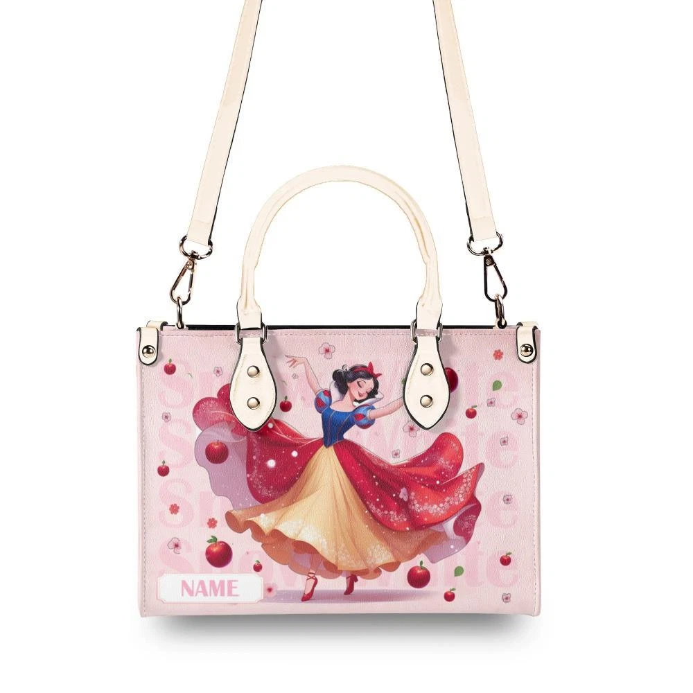 Personalized Snow White Leather Handbag,  Disney Leather Handbag