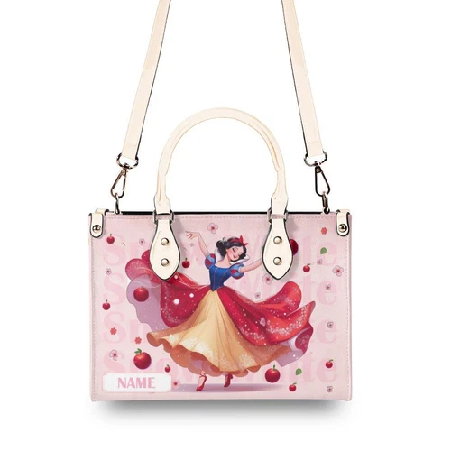 Personalized Snow White Leather Handbag,  Disney Leather Handbag