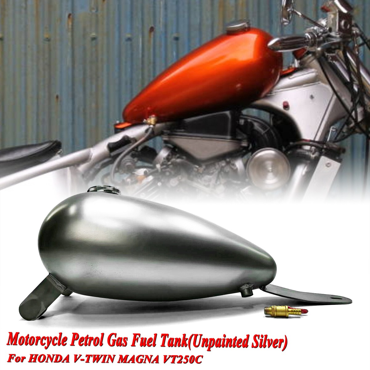 Motorcycle Petrol Gas Tank With Cap For HONDA V-TWIN MAGNA VT250C