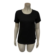 ID Ideology Black Active Mesh Back T-Shirt Women's Small NWT