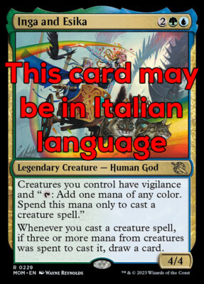 MTG INGA AND ESIKA FOIL EXC - INGA ED ESIKA 229 - MOM - MAGIC