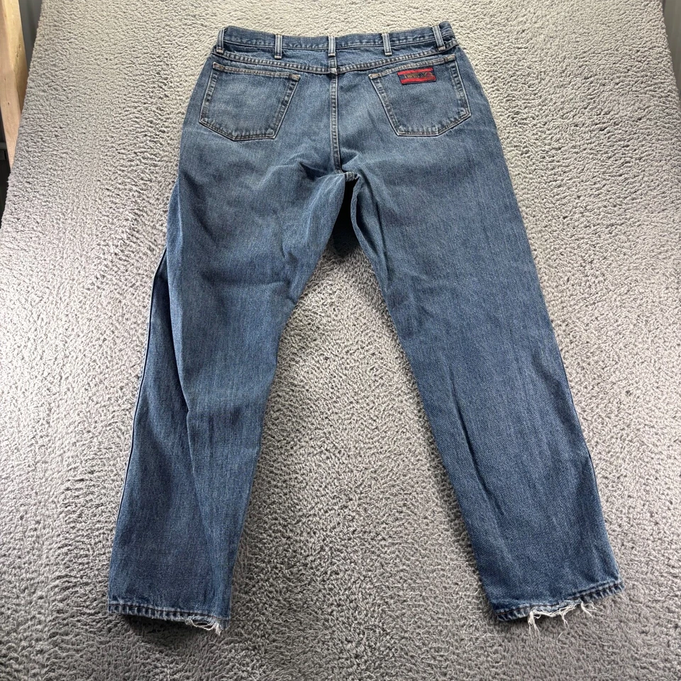 Vintage Twenty X Jeans Mens 38x32 Blue Medium Wash Cotton Straight Fit Denim - Image 4 of 4