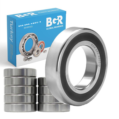 BGR (100pcs) 608 2RS ABEC-3  High Quality Double Rubber Sealed Bearing  8x22x7mm