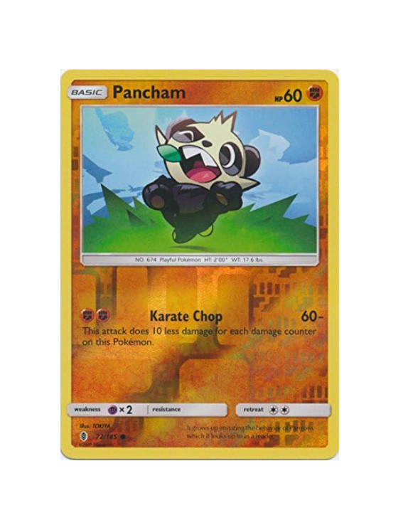 Pokemon - Pancham - 72/145 - Reverse Holo -  Guardians Rising - NM/M