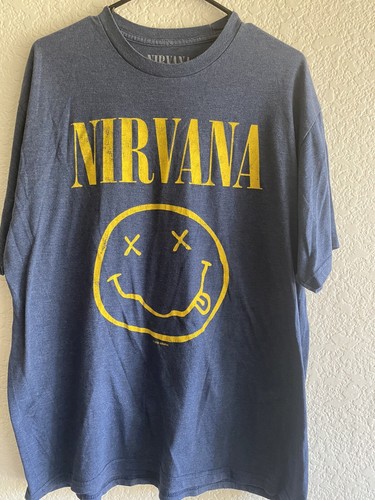 Nirvana Concert Shirt Adult XL Blue 