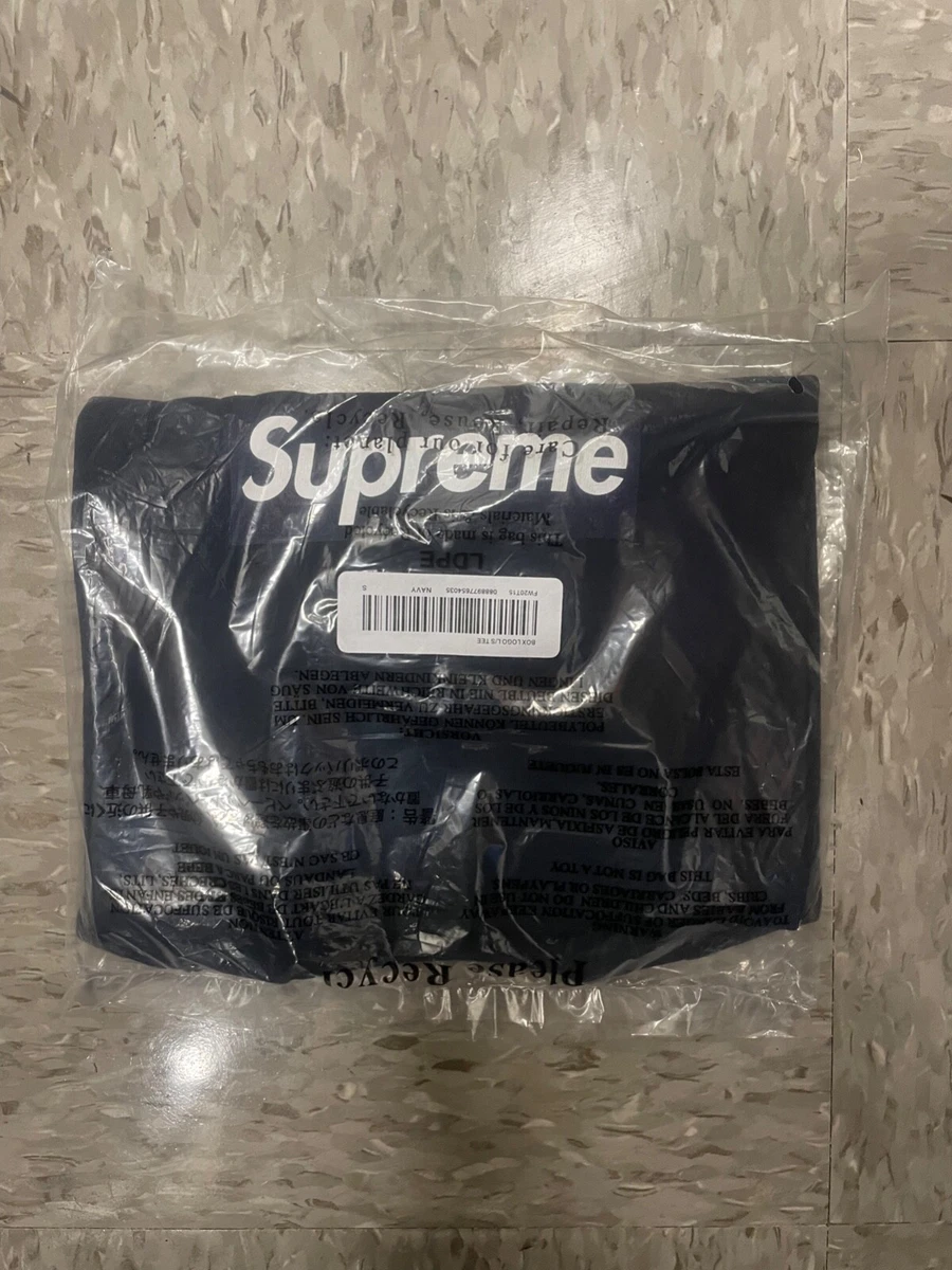 Supreme Box Logo L/S Long Sleeve Tee Navy S Small New T Shirt | eBay