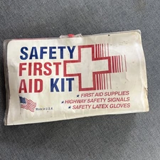 Vintage " Safety" first aid kit in good condition with all of contents
