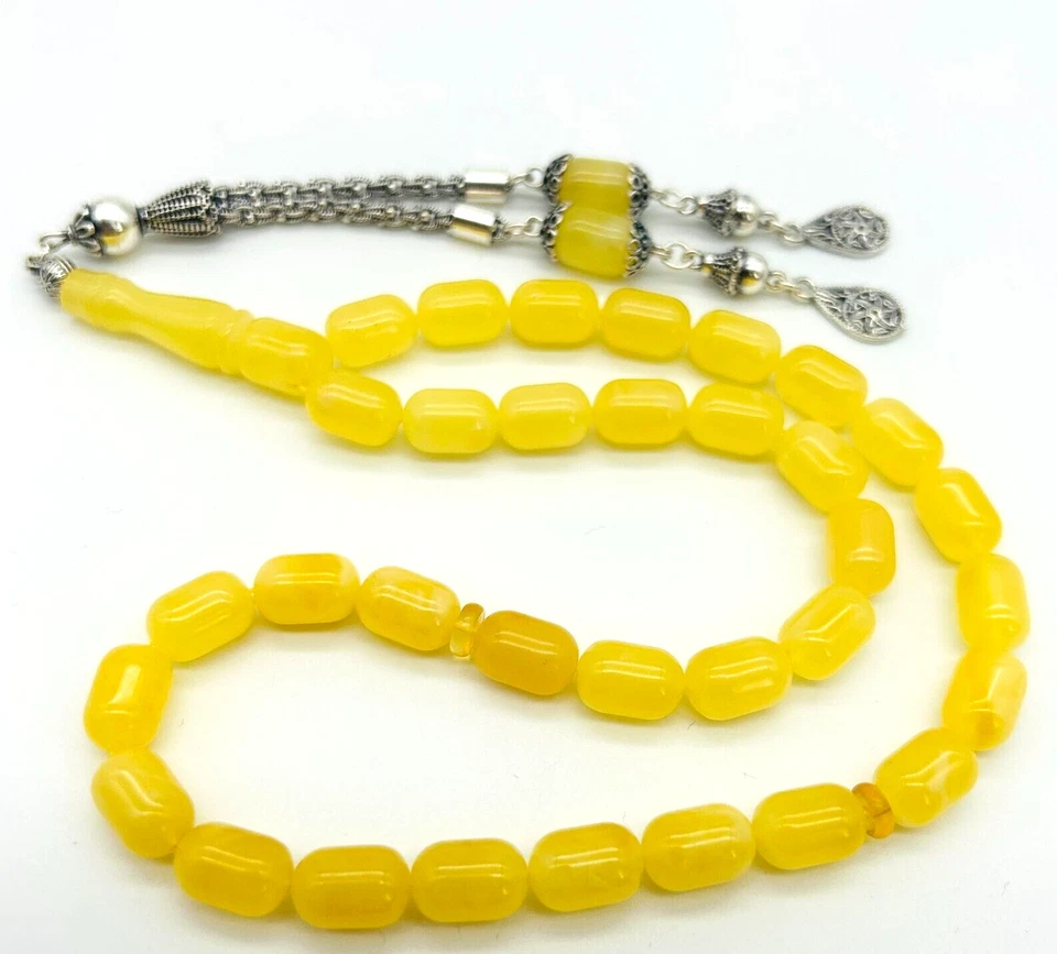 Tesbih Litvanya Kaya Damla Kehribar Tespih Amber Bernstein Gebetskette Kapsül - Bild 2 von 4