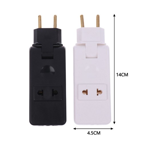 1PC 4 In 1 Wall Outlet Extension EU Electrical Socket 180 Degree Plug Adapter - Afbeelding 4 van 14