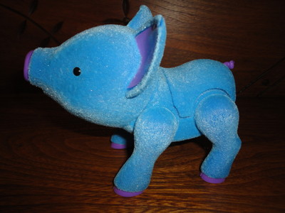 Toy Teck Teacup Piggies Denim Video Game Pig Talks Phrases