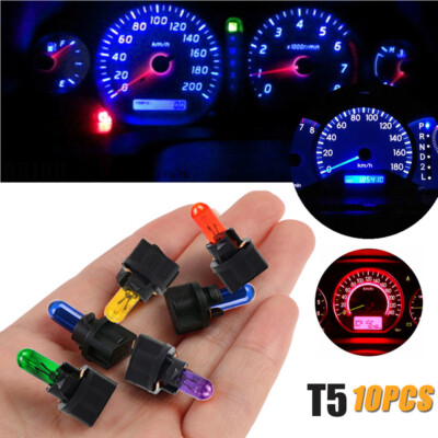 10x T5 SMD Car LED Dashboard Instrument Interior Light Bulb Lamp Accessories