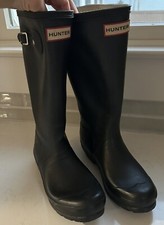 Hunter Rain Boots Original Kids Black US Size 5F/4M